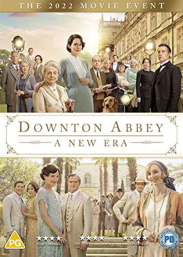 DVD cover featuring the cast of Downton Abbey: A New Era in formal attire.