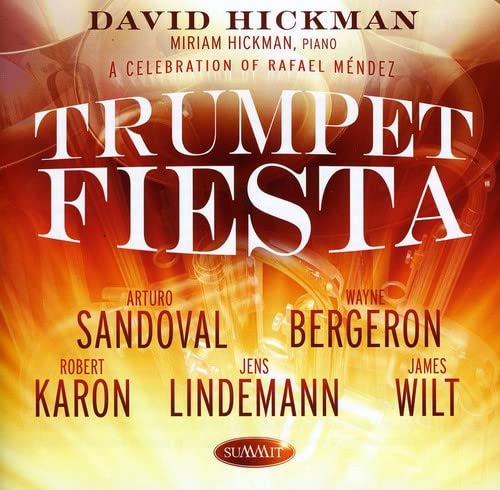 CD cover for "Trumpet Fiesta" featuring trumpets and artist names.