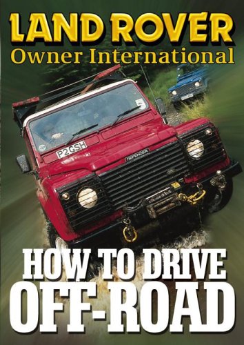 Red Land Rover on a muddy hill, DVD cover for off-road driving.