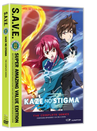 Anime DVD cover featuring two characters with wind and fire effects.