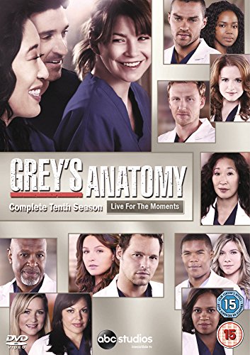 Grey's Anatomy Season 10 DVD cover featuring a cast of medical professionals.