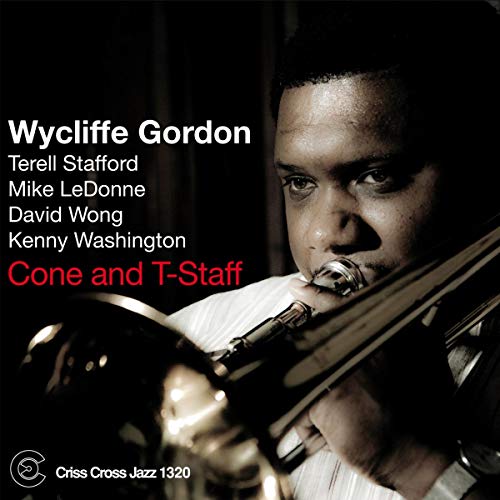 Wycliffe Gordon album cover featuring a trombonist in a dark setting.