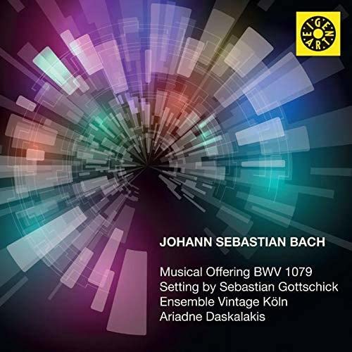 CD cover for Johann Sebastian Bach’s Musical Offering, abstract design.