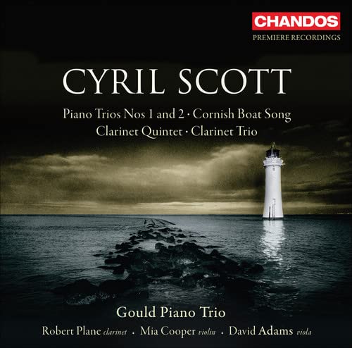 CD cover for Cyril Scott’s chamber works featuring a lighthouse scene.