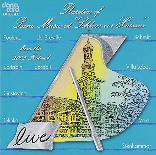CD cover for "Rarities of Piano Music 2003" featuring a piano and tower.