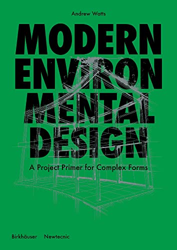 Book cover: "Modern Environmental Design" with architectural line drawing.