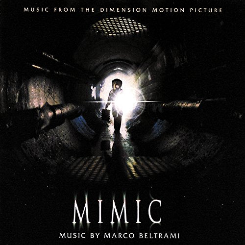 Album cover for Mimic featuring a silhouetted figure in a dark industrial tunnel.