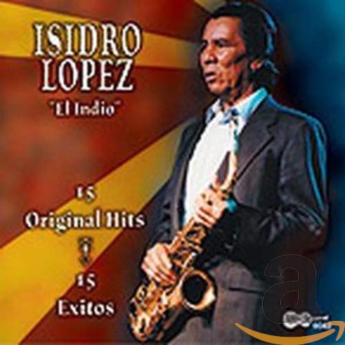 Isidro López album cover featuring the musician with a saxophone.