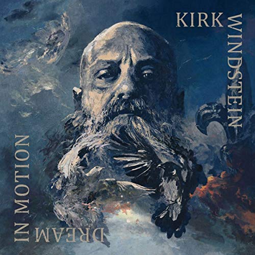 CD cover: Kirk Windstein portrait with birds and abstract paint strokes.