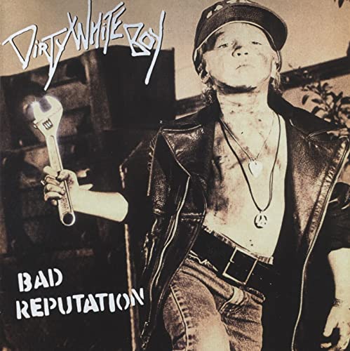 CD cover: man with wrench, wearing a cap and leather jacket.