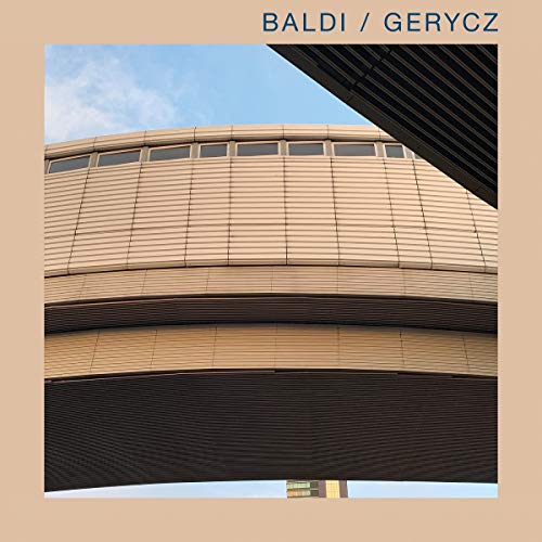 Album cover featuring a curved, layered building facade under a blue sky.