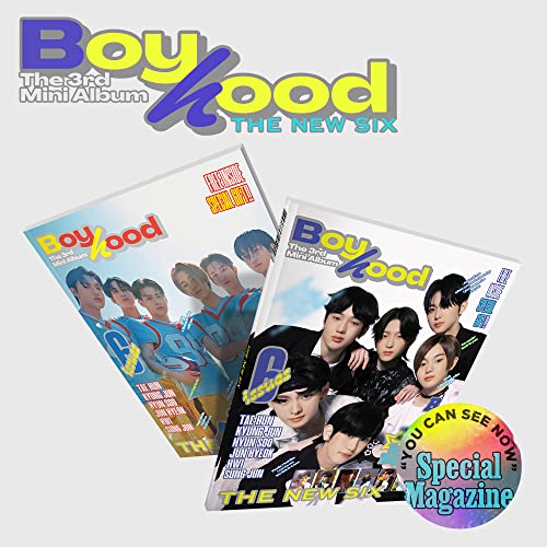 CD cover for The New Six’s “Boyhood” album, featuring six young men.