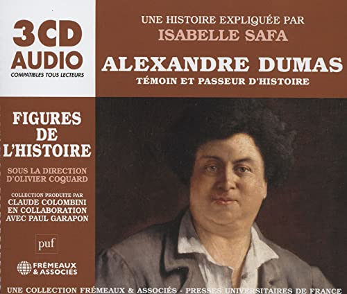 CD cover featuring a portrait of Alexandre Dumas and text in French.
