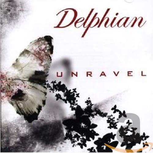 CD cover for āDelphian - Unravelā featuring a butterfly and floral design.