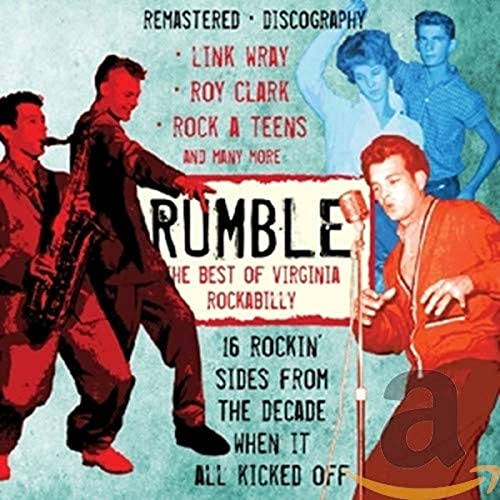 CD cover for “Rumble: The Best of Virginia Rockabilly” featuring musicians.
