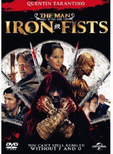DVD cover for "The Man With The Iron Fists" featuring multiple faces.