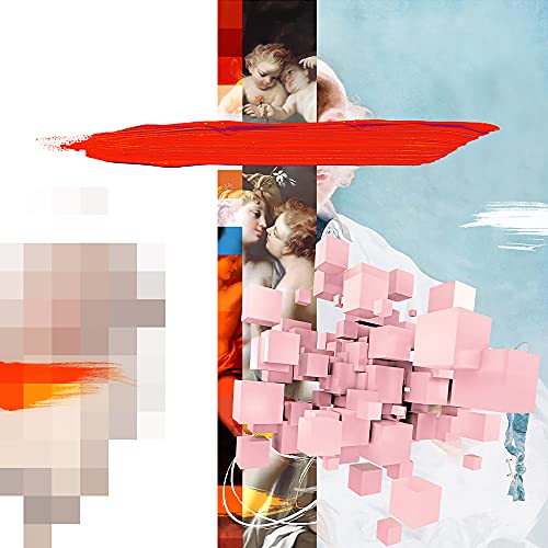 Biffy Clyro album cover: fragmented Renaissance art with red brushstrokes.