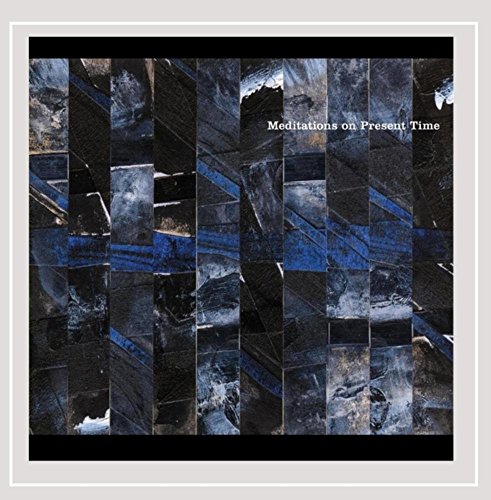 CD cover with abstract blue and black striped design and text.