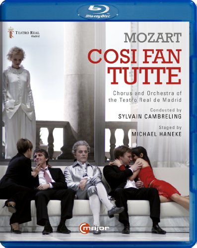 Blu-ray cover for Mozart’s “Cosi Fan Tutte” opera performance at Teatro Real.