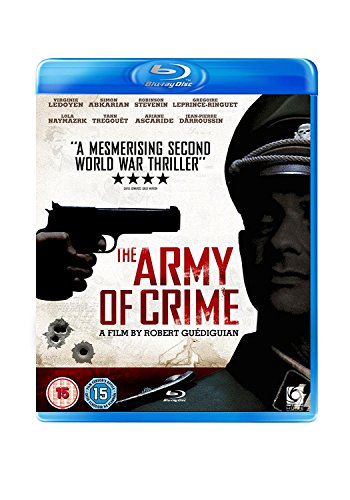 Blu-ray cover for "Army Of Crime" featuring a WWII-era military figure.