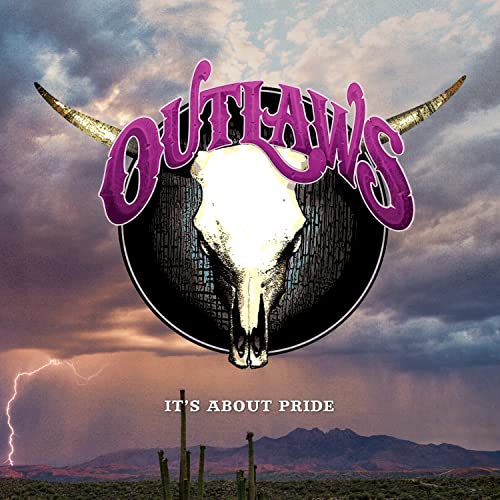 Album cover for Outlaws’ “It’s About Pride” featuring a bull skull.
