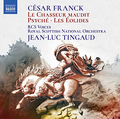 CD cover: painting of a hunter on horseback, text “César Franck”.