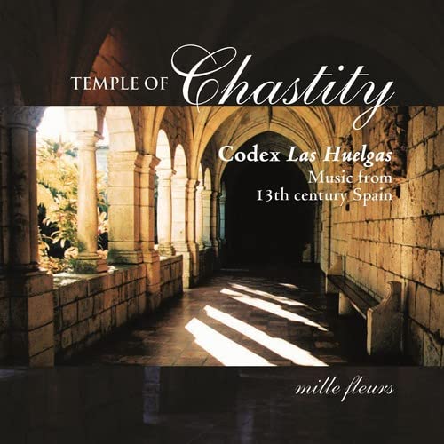 Stone arches and sunlight in a medieval Spanish cloister, CD cover.
