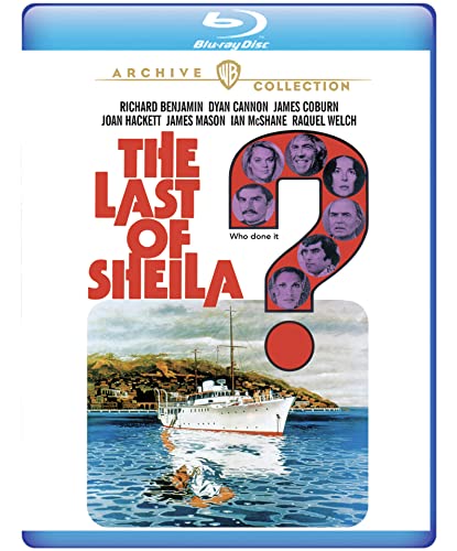 Blu-ray cover for “The Last of Sheila” featuring a yacht and cast portraits.