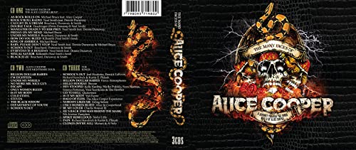 CD case for Alice Cooper’s “The Many Faces of Alice Cooper” compilation.