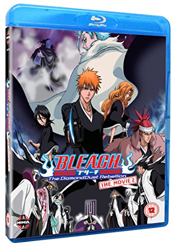 Blu-ray cover for “Bleach The Movie 2: Diamond Dust Rebellion” featuring anime characters.