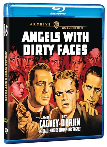 Blu-ray cover art for Angels With Dirty Faces featuring illustrations of the main cast.