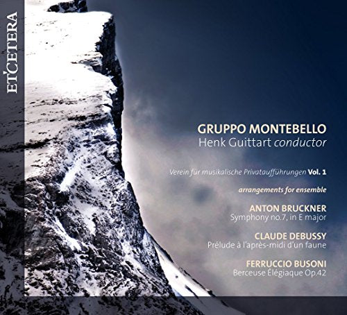 CD cover for Gruppo Montebello performing Bruckner, Debussy, and Busoni.
