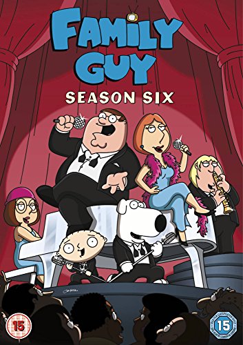 Family Guy Season 6 DVD cover featuring Peter, Lois, and other characters.