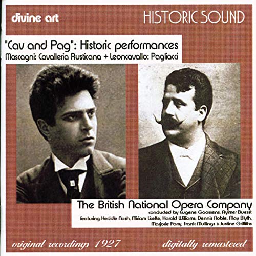CD cover for "Cav and Pag" featuring two black and white portraits.
