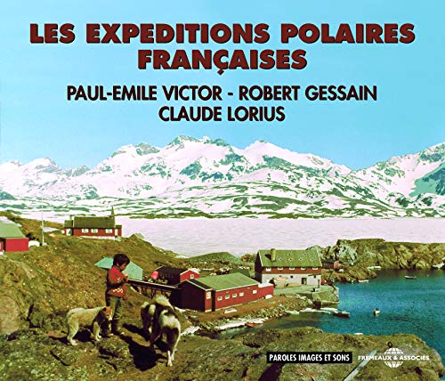 CD cover depicting a snowy landscape with buildings and dogs.