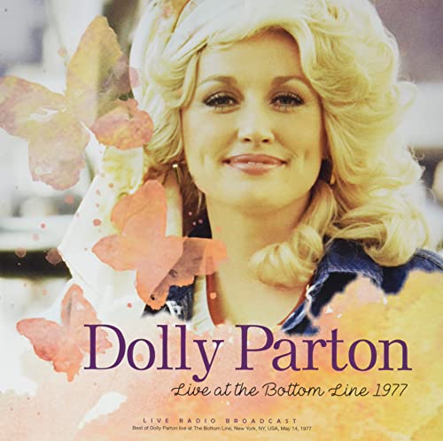 Dolly Parton portrait album cover for a 1977 live radio broadcast vinyl.