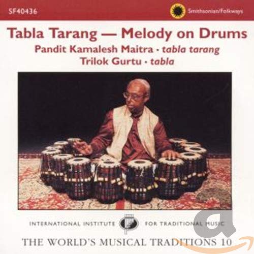 CD cover featuring Pandit Kamalesh Maitra with multiple tabla drums.