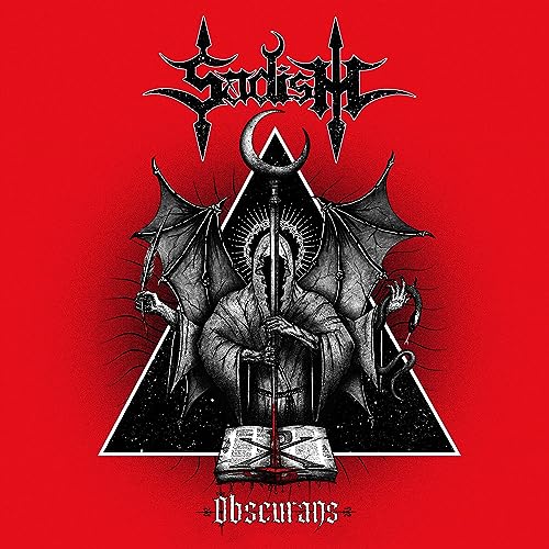 Red album cover with dark, gothic illustration of a winged figure.