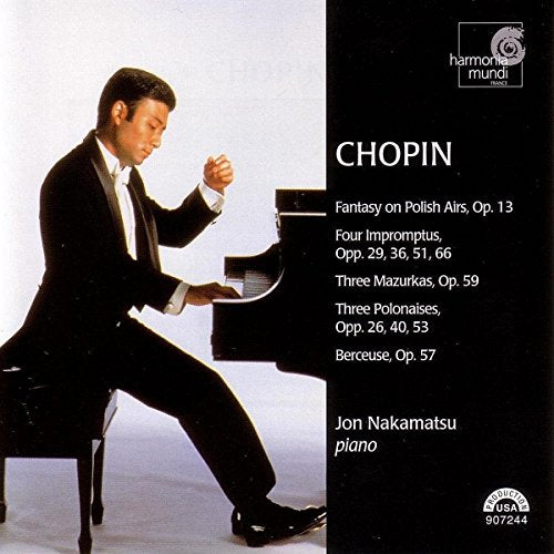 CD cover featuring pianist Jon Nakamatsu playing a grand piano.