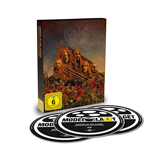 Opeth “Garden Of The Titans” DVD/CD set with band image and discs.