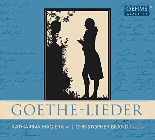 CD cover: Silhouette figures with handwritten text, titled "Goethe-Lieder".