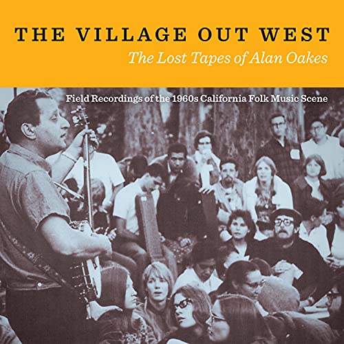 CD cover featuring a black and white photo of a folk musician and crowd.
