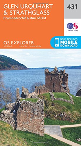 OS Explorer Map (431) Glen Urquhart and Strathglass (OS Explorer Paper Map)