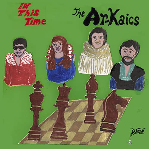 CD cover: painted portraits of four people above chess pieces.