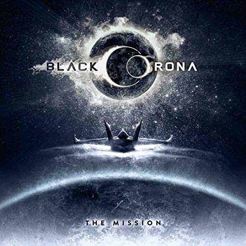 CD cover: dark space scene with a spaceship and eclipse.