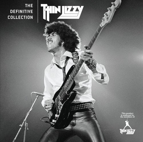 Thin Lizzy album cover featuring a musician playing a bass guitar.