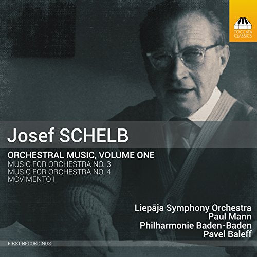 CD cover featuring composer Josef Schelb’s portrait and orchestra details.