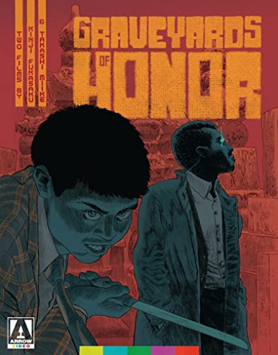 Graveyards of Honor" Blu-ray cover with two men and a knife, illustrated style.
