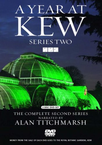 DVD cover for “A Year At Kew - Series 2” featuring a glasshouse.