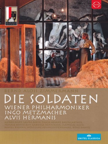 DVD cover for "Die Soldaten" opera performance at Salzburg Festival.